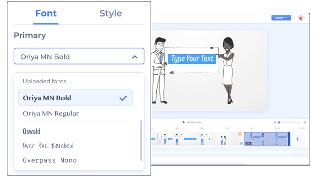 Interfața Renderforest - un producător de animație pentru tablă albă ușor de utilizat și gratuit