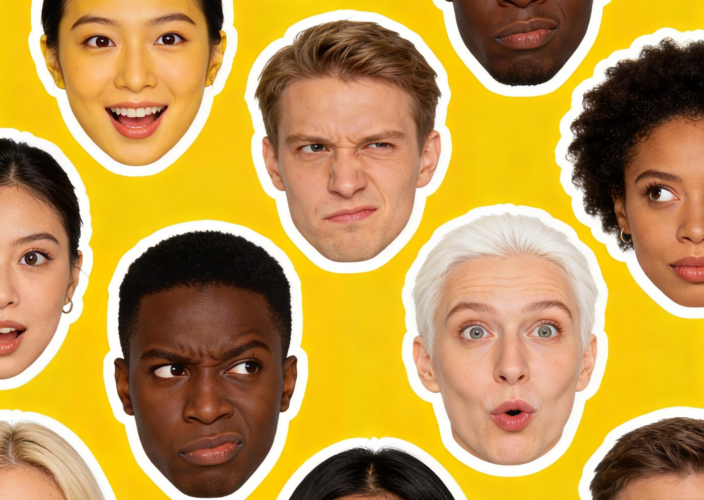 Cut out the faces from these portraits