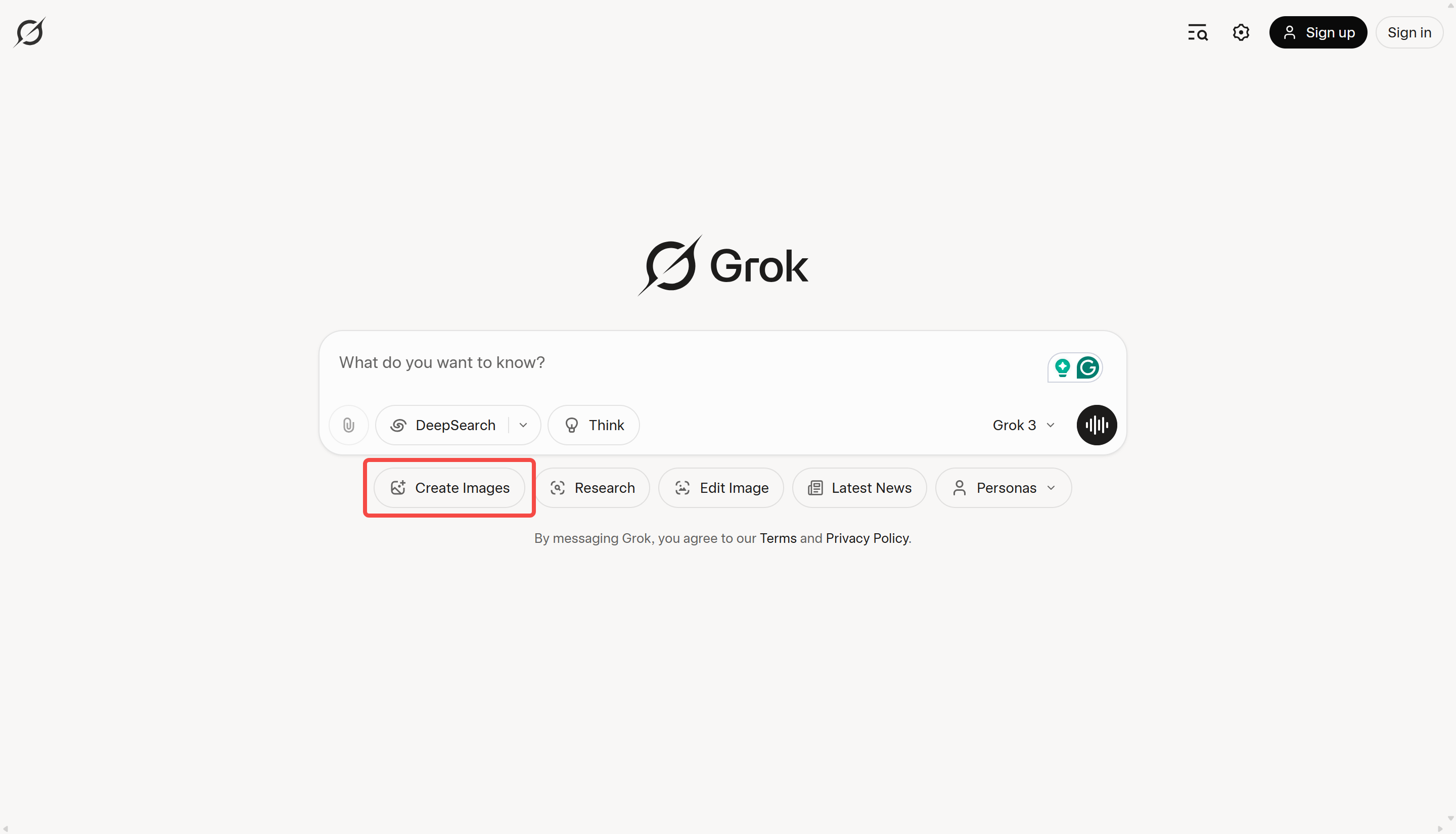 Accessing the Grok AI image generator