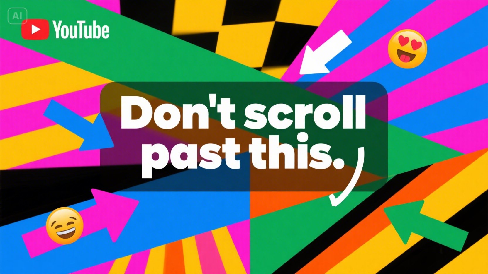 Thumbnail with arrows and emojis