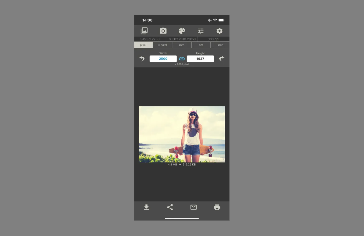 image size