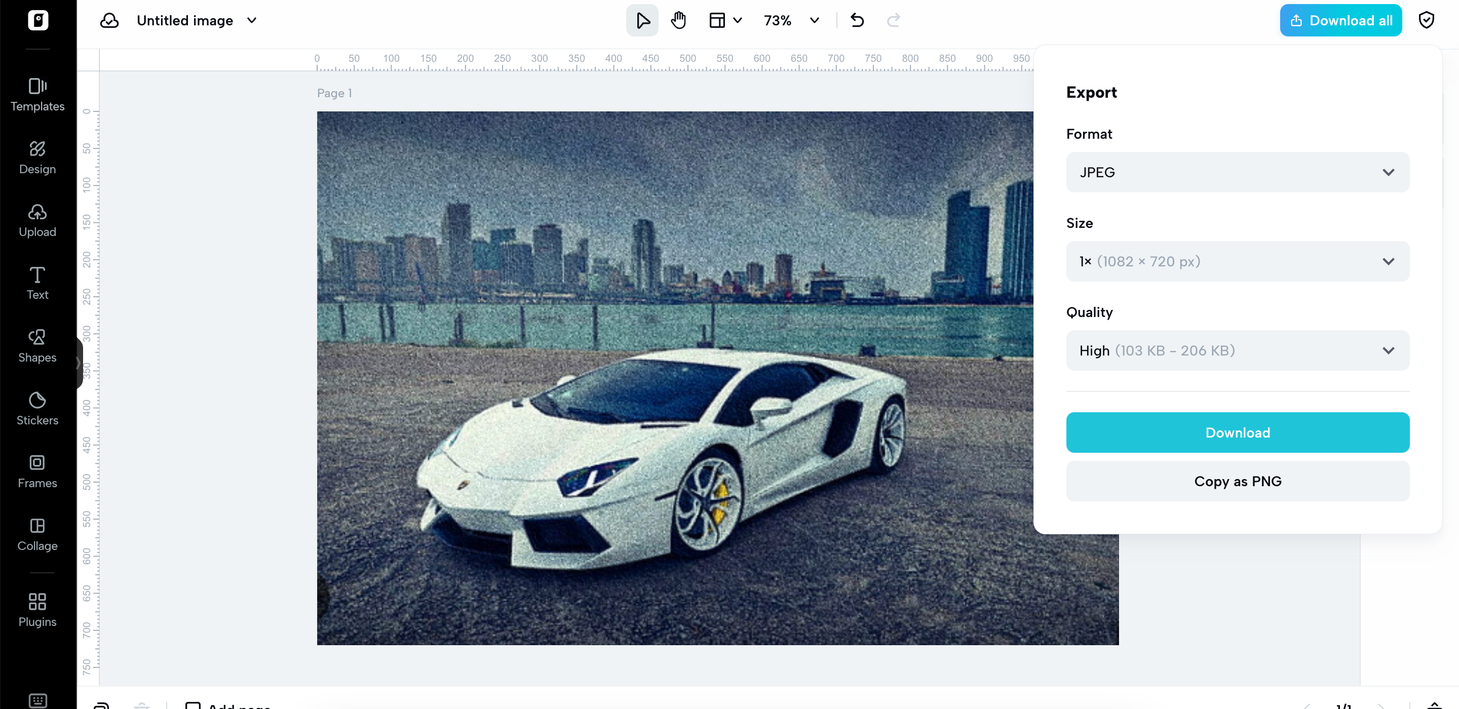 Export and share your image
