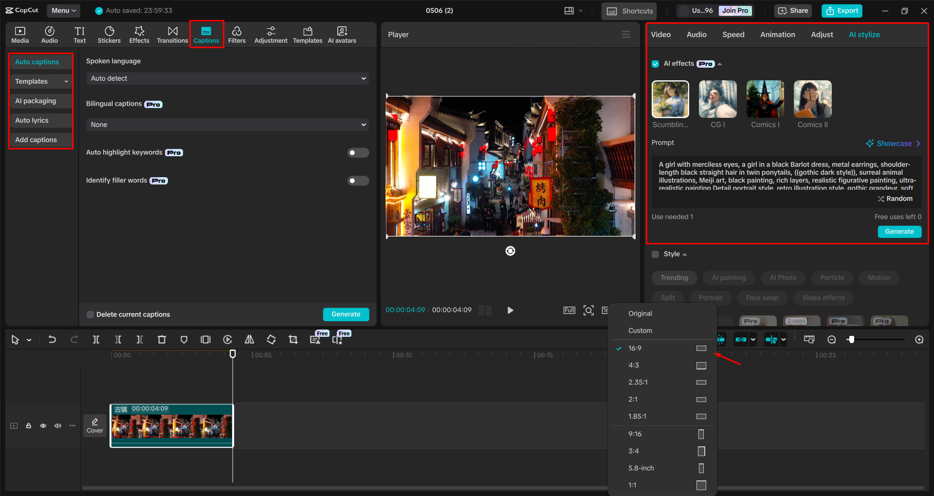 CapCut masaüstü video düzenleyicisinde bir videoyu düzenleme ve geliştirme