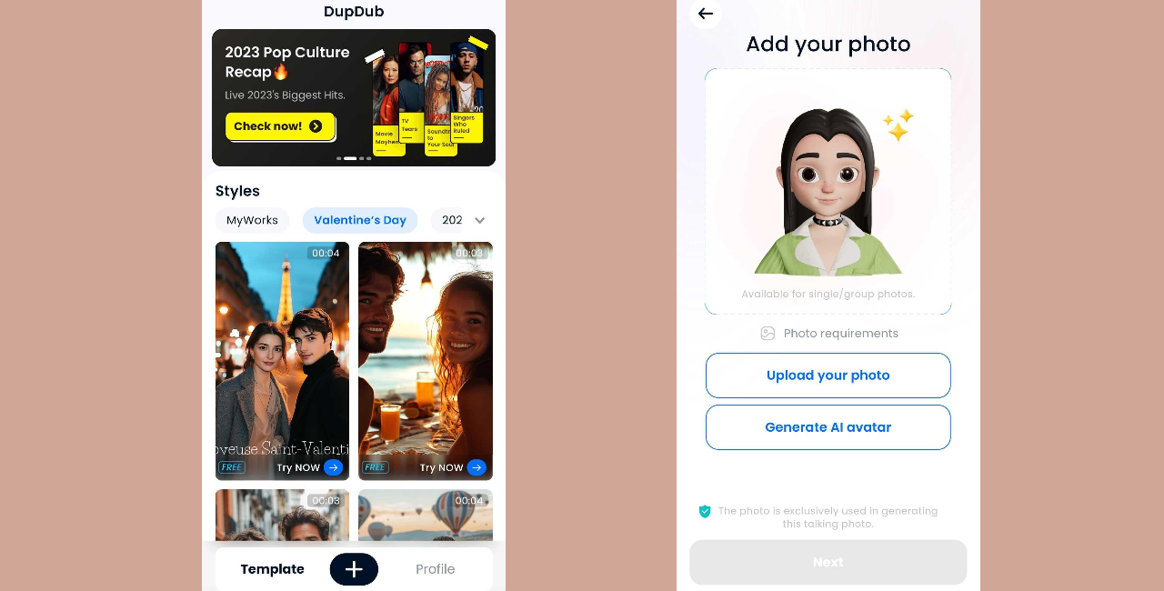 DupDub talking photo app