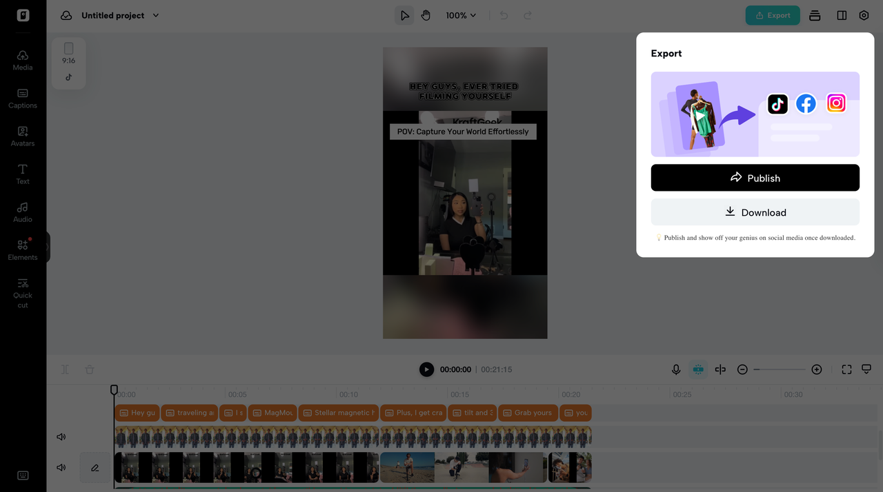 Export your video