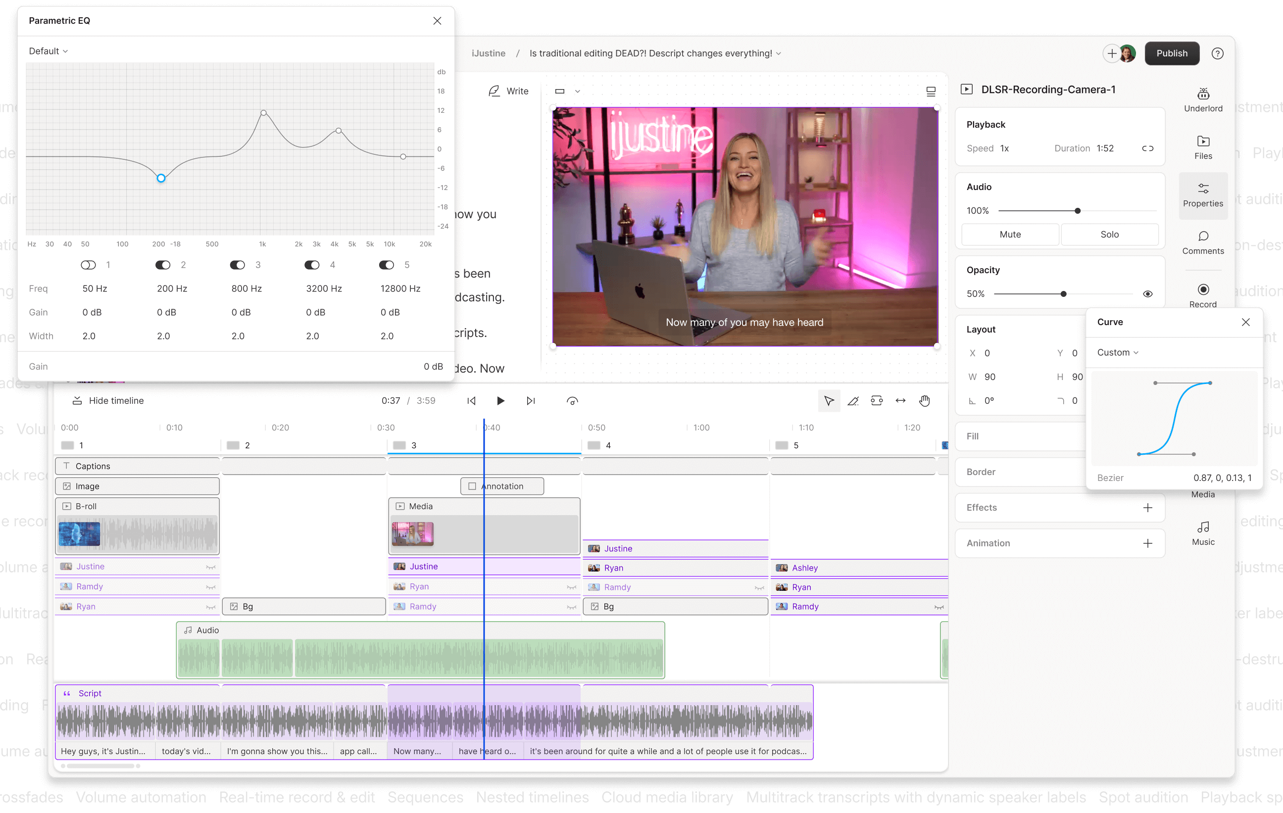 Descript video editor