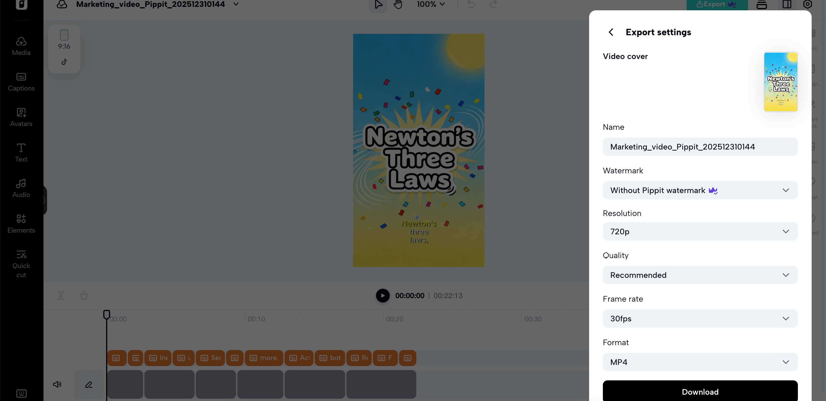 Export of high-quality