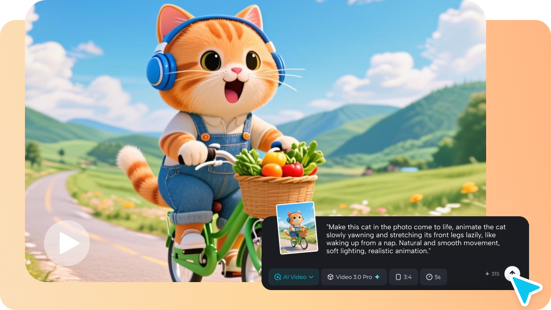 ai cat video from photo