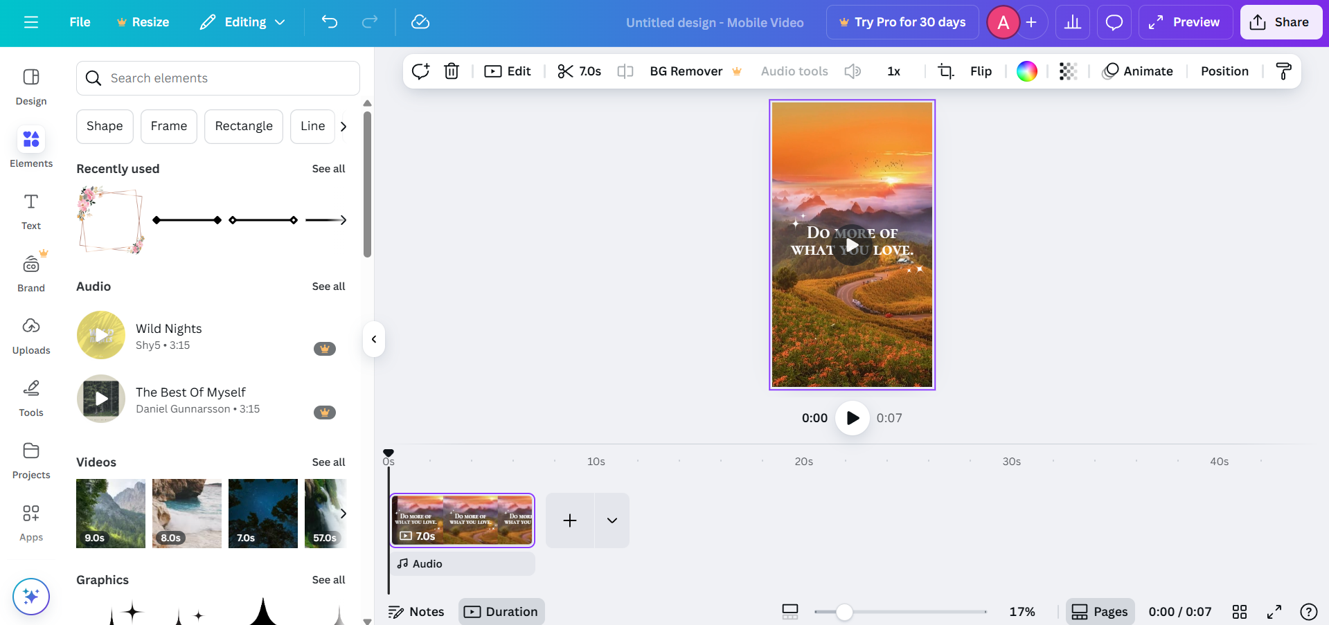Interfaccia di Canva
