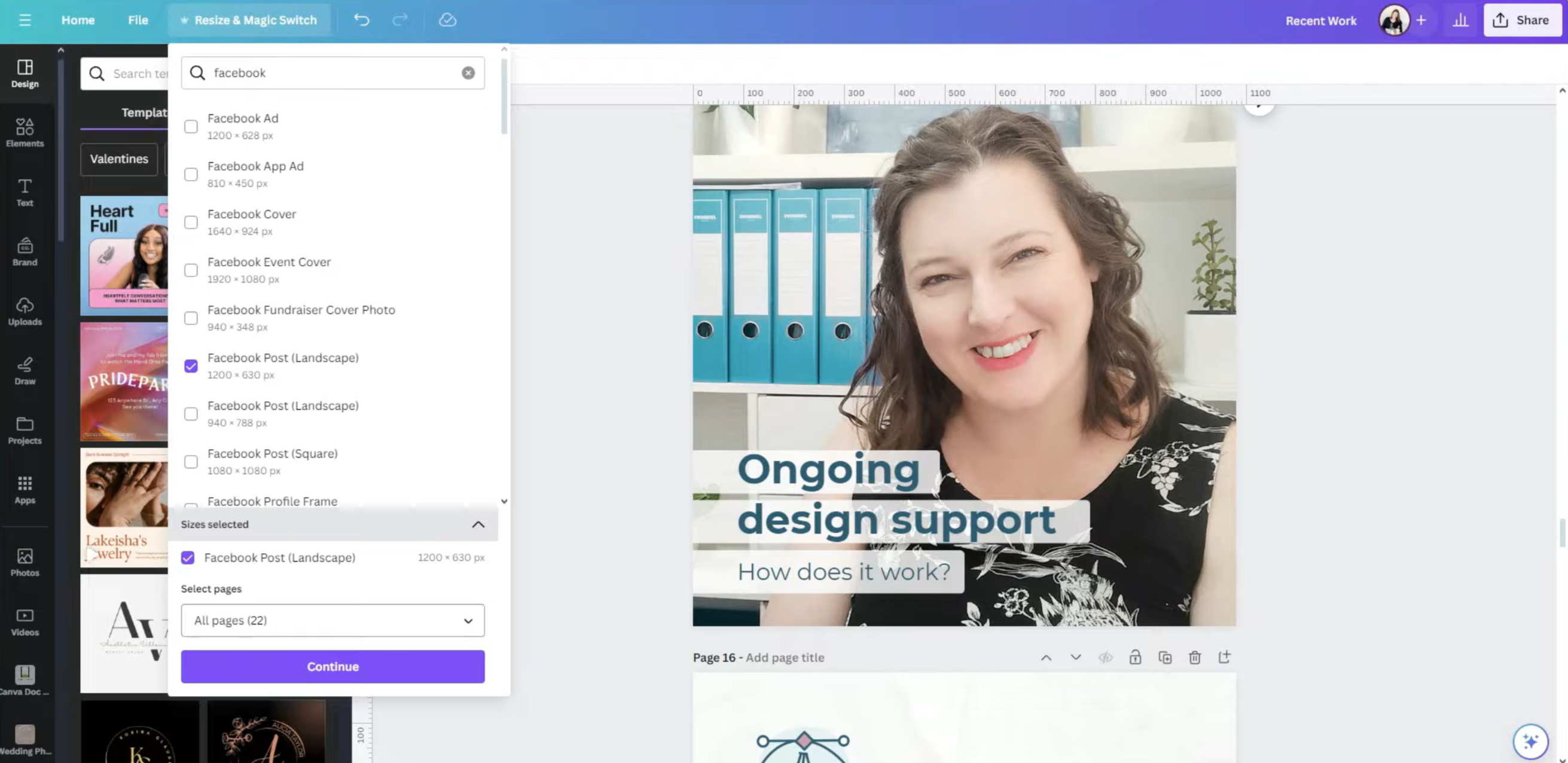 Canva'da Magic Resize aracını kullanma