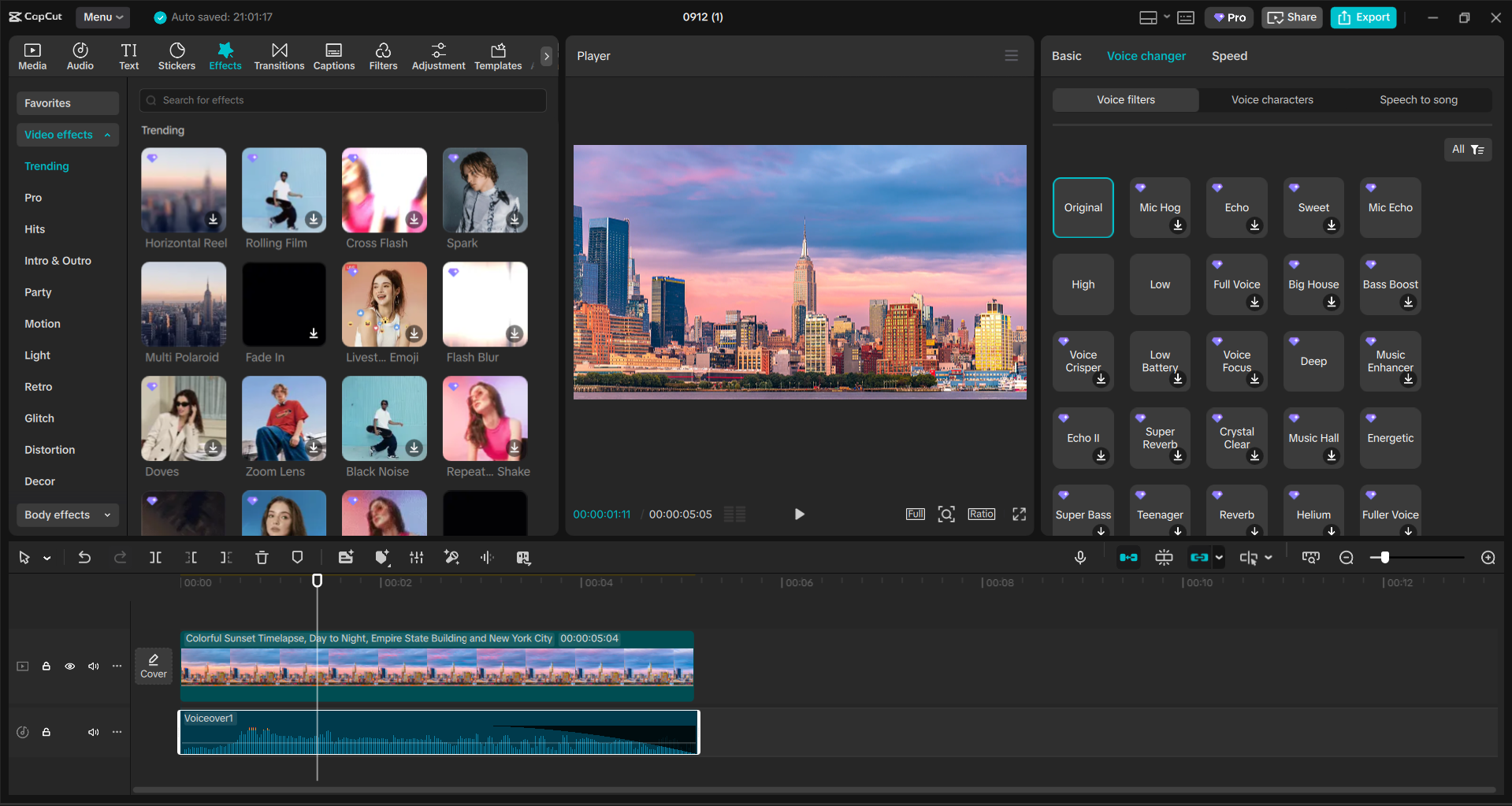 Interface of the CapCut desktop video editor - an easier way to edit and enhance video content