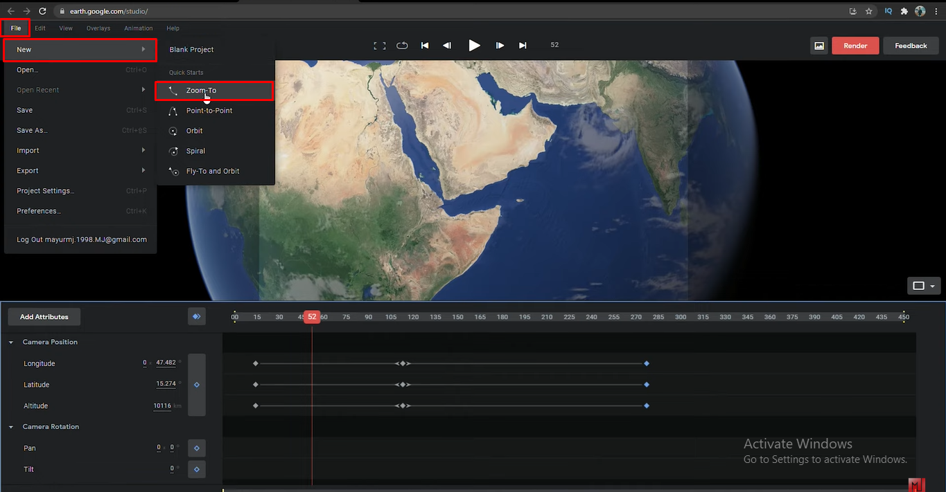 Configuración del video de Zoom de Google Maps