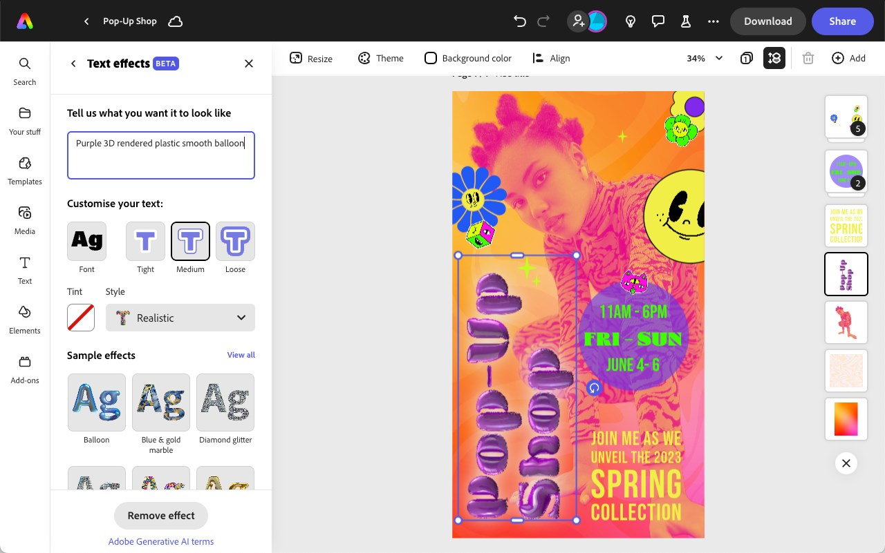 Pembuat gambar profil Adobe Express