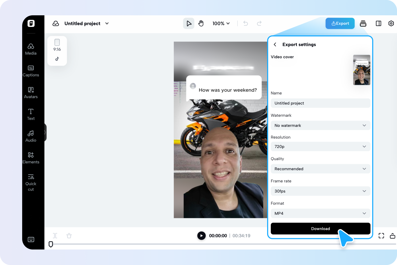 Export or edit more your video