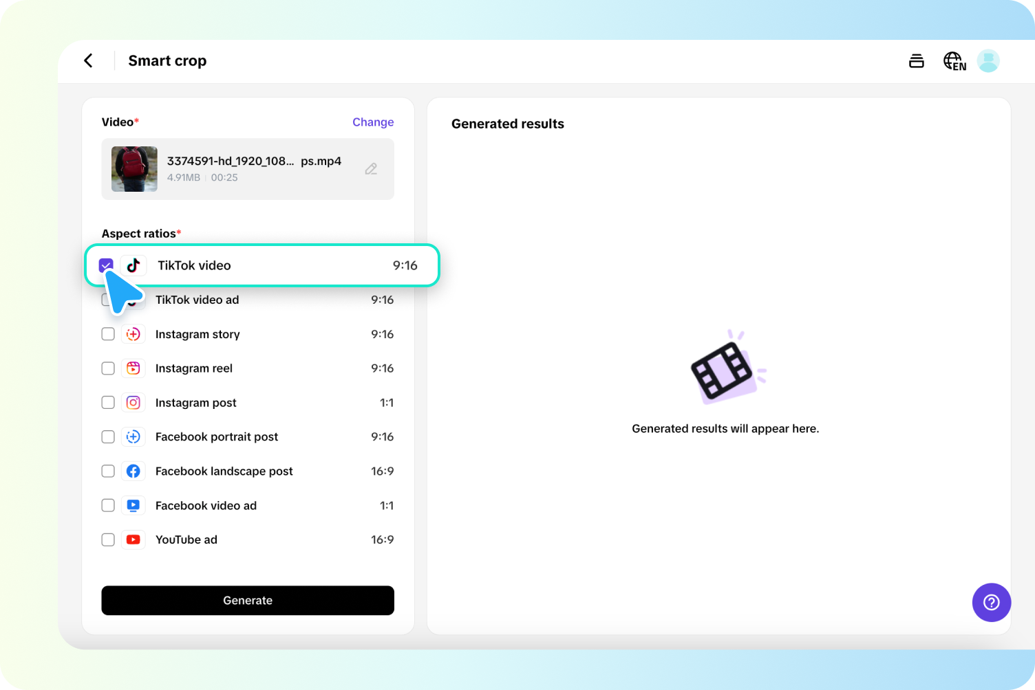 Customize your aspect ratio