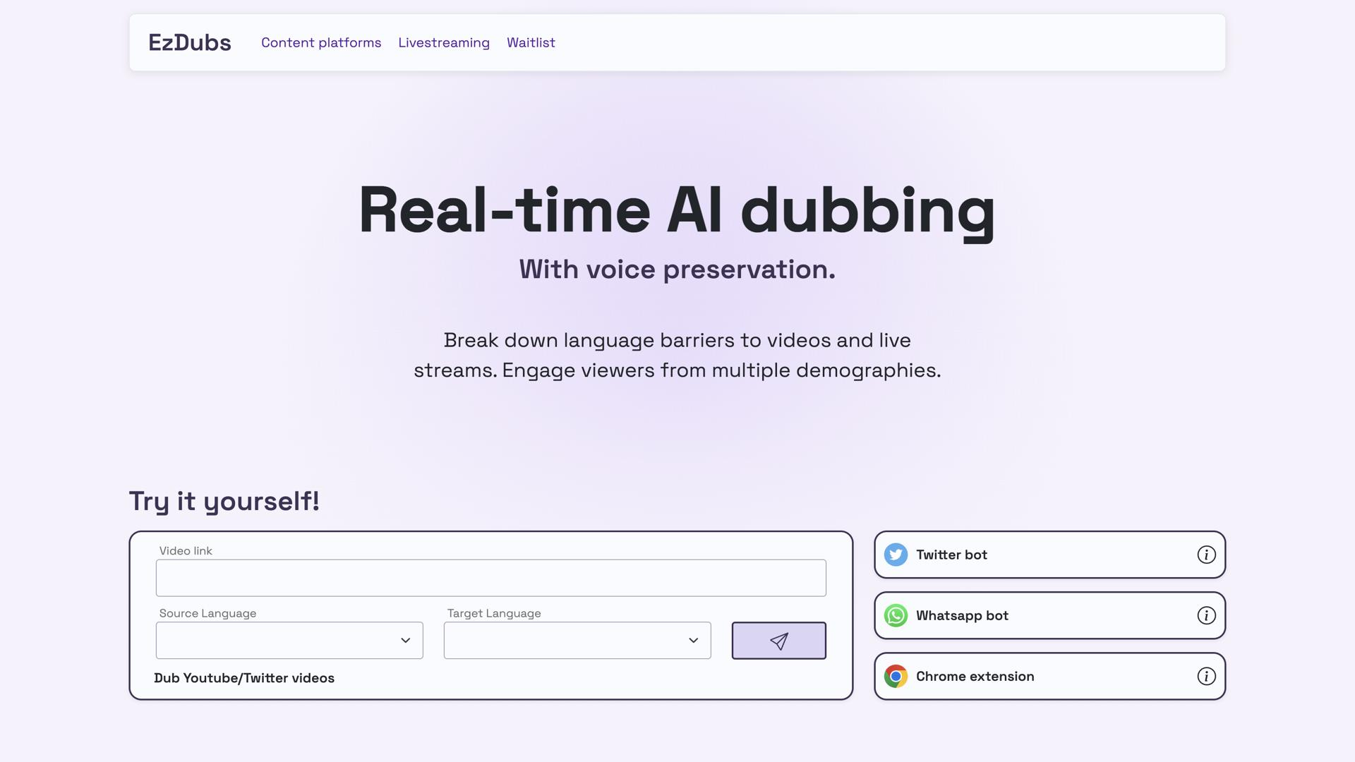 EzDubs - Best app for voice translation