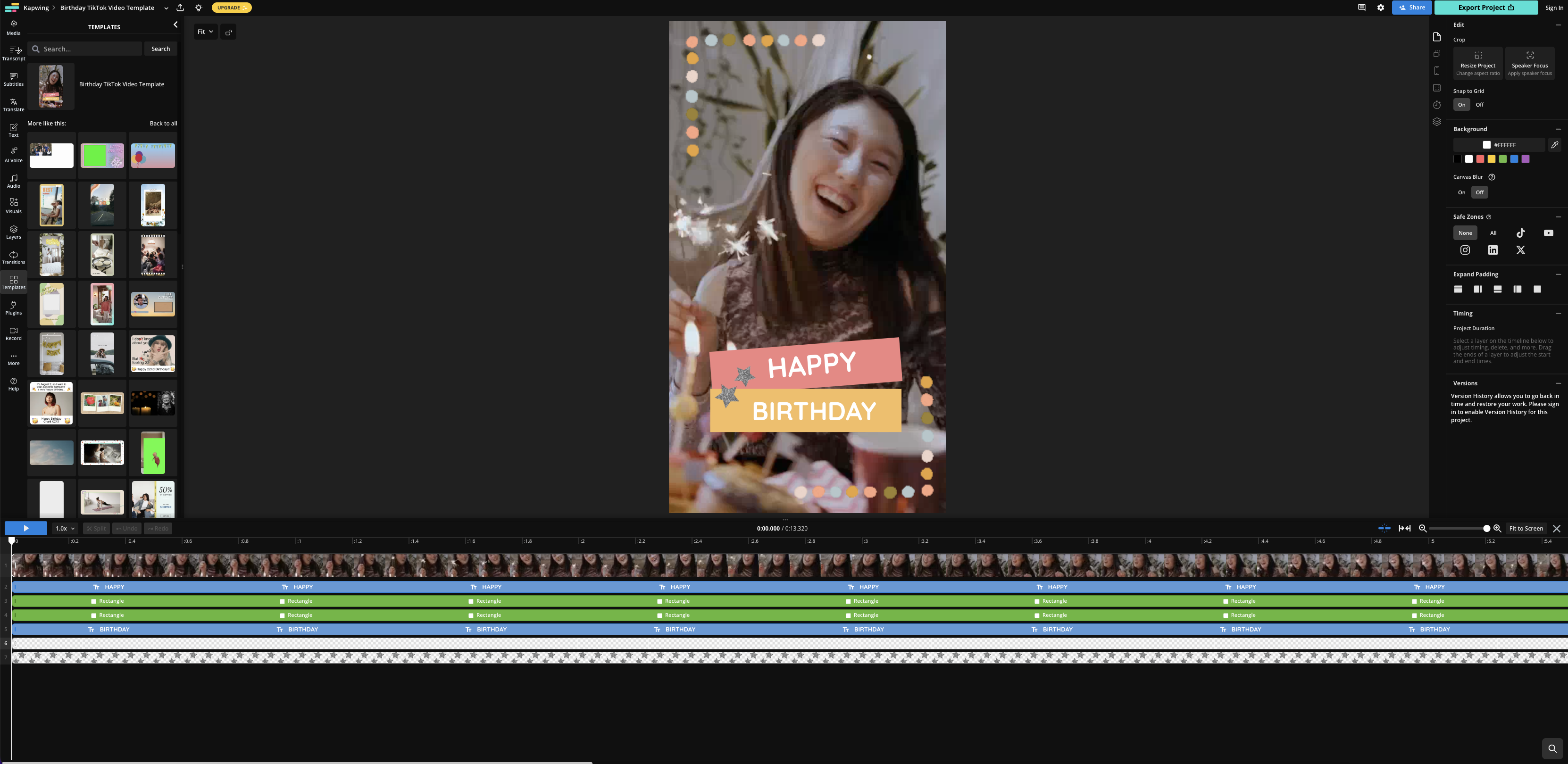 Kapwing birthday video maker