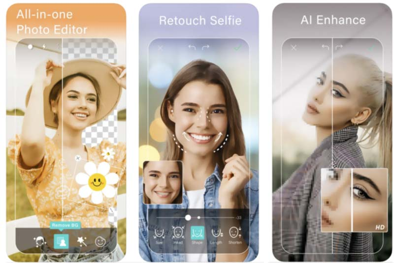 Interface of YouCam Perfect - Best free vintage photo app