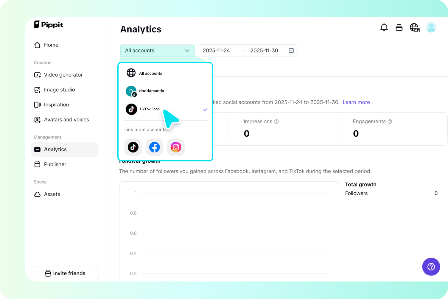 Switch between accounts