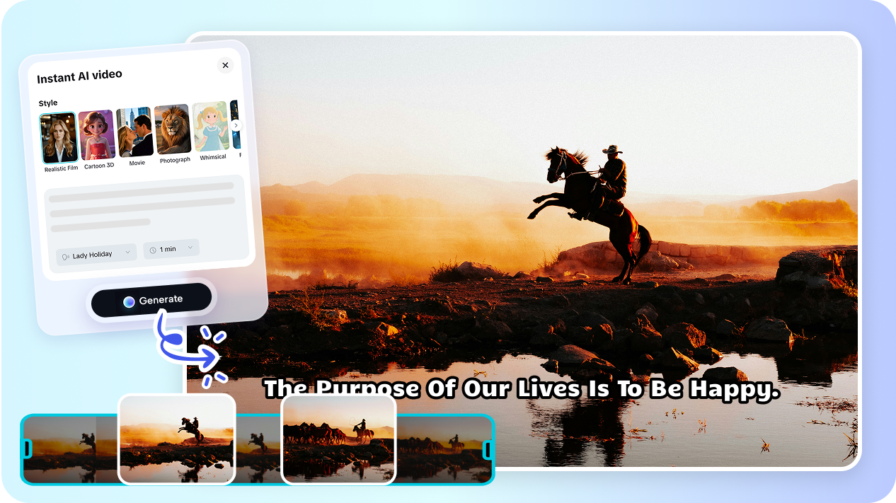 Turn your concepts into videos instantly with CapCut best ai movie generator