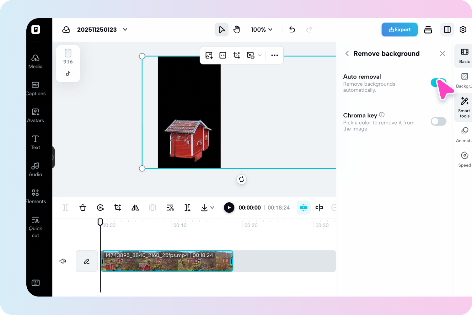 Changing TikTok video background