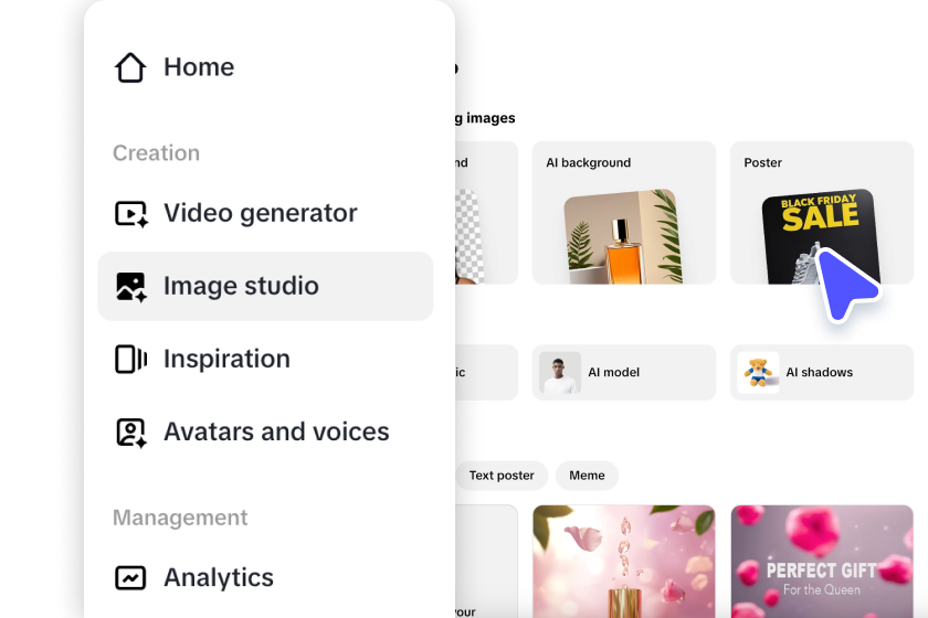 Access Poster feature to create