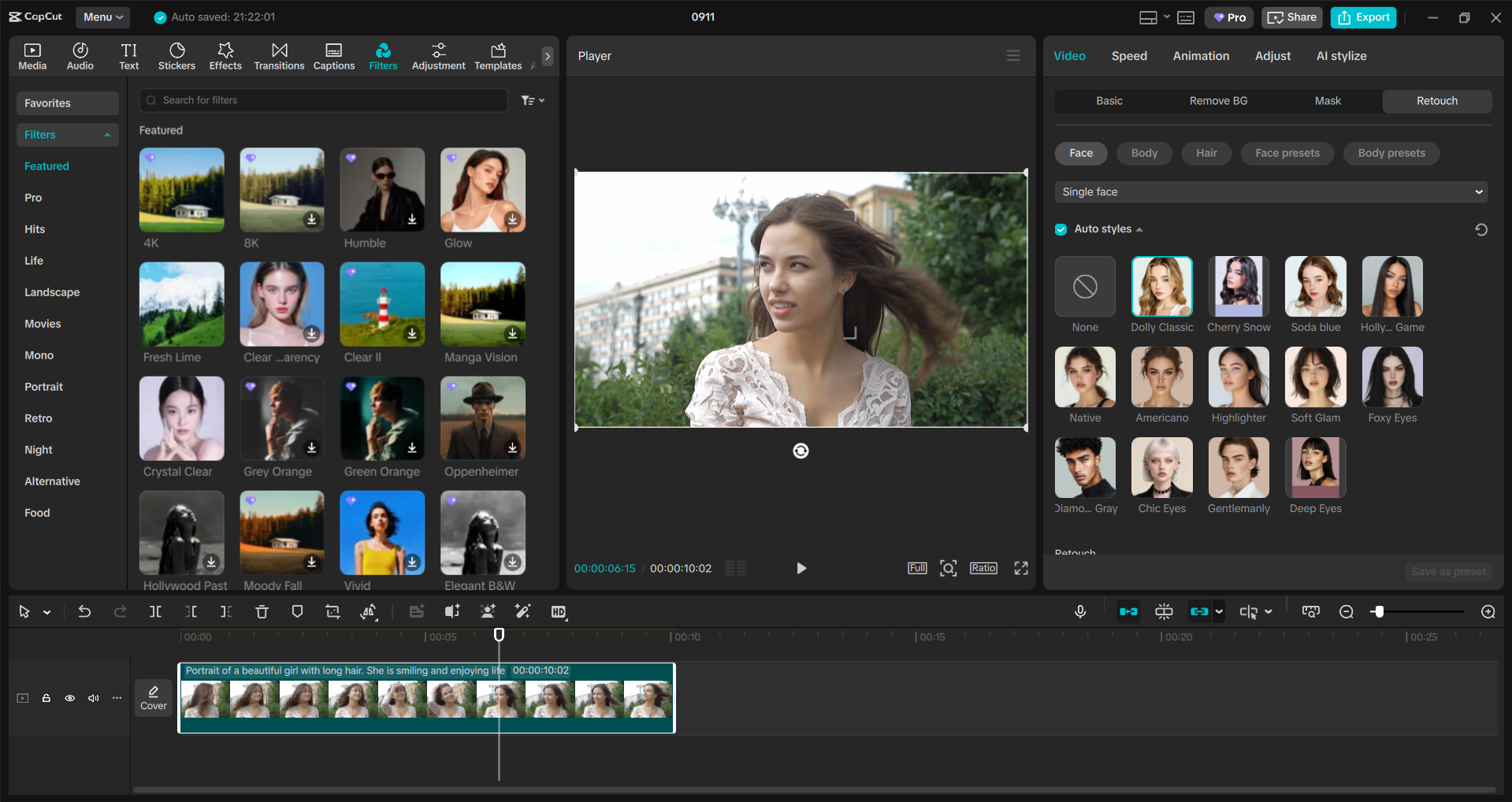 Giao diện của trình CapCut chỉnh sửa video trên máy tính để bàn - một công cụ khác để chỉnh sửa nội dung video