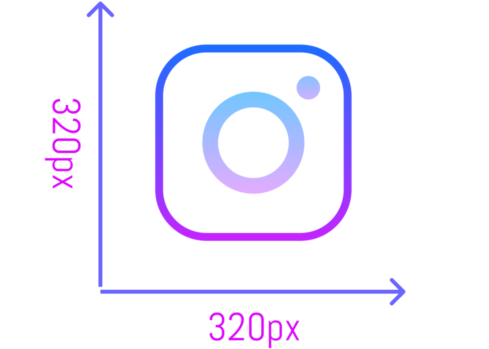 Photo de profil circulaire Instagram 320x320 visage centré
