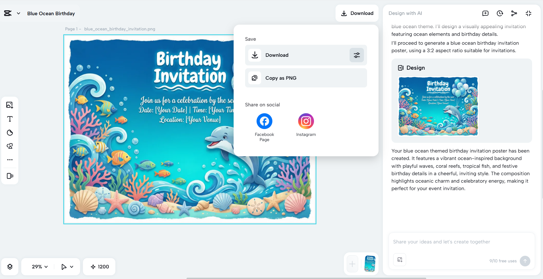 Uložte a sdílejte svůj design