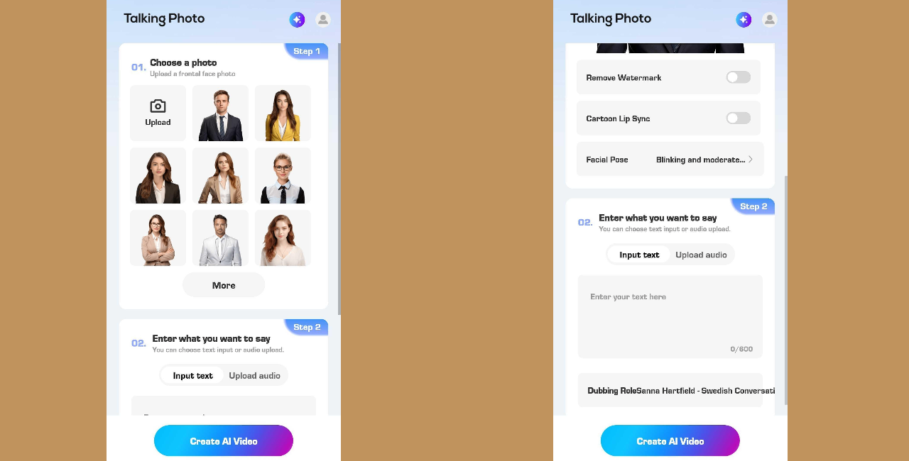 Mango talking photo app