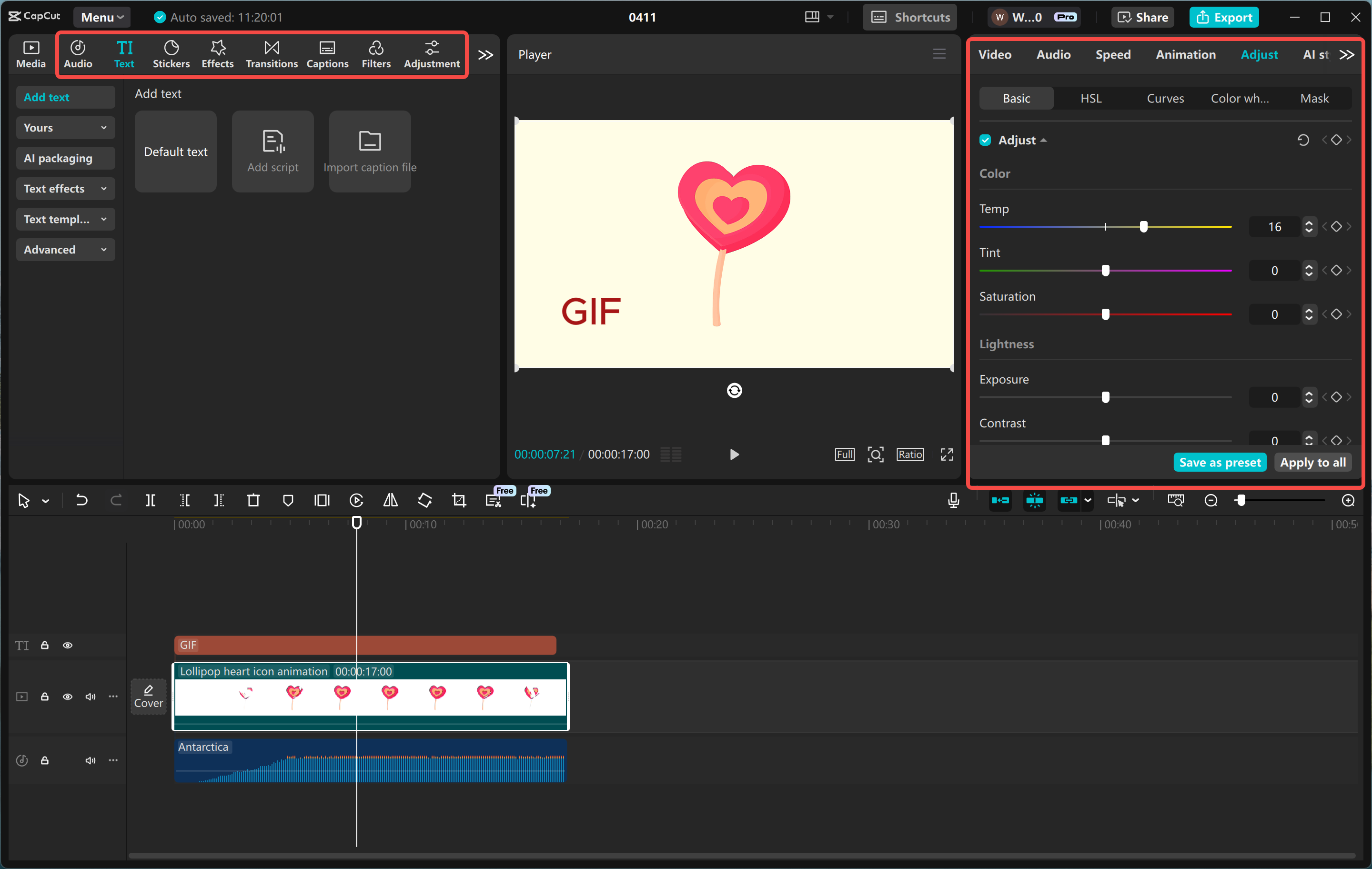 Optimizing your recording in the CapCut desktop video editor