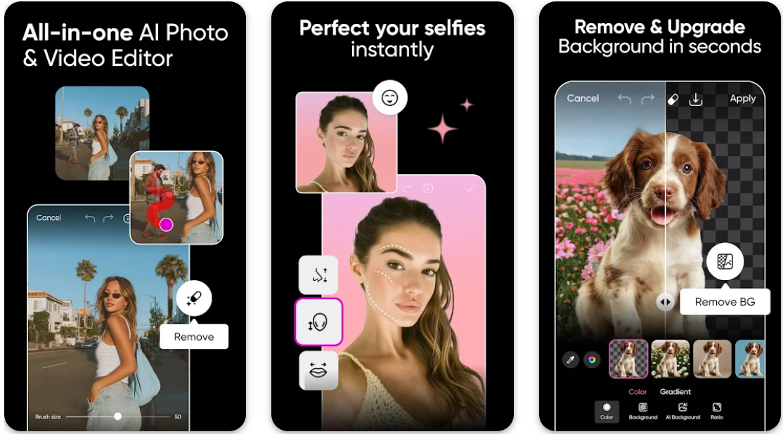 Picsart AI photo editor free