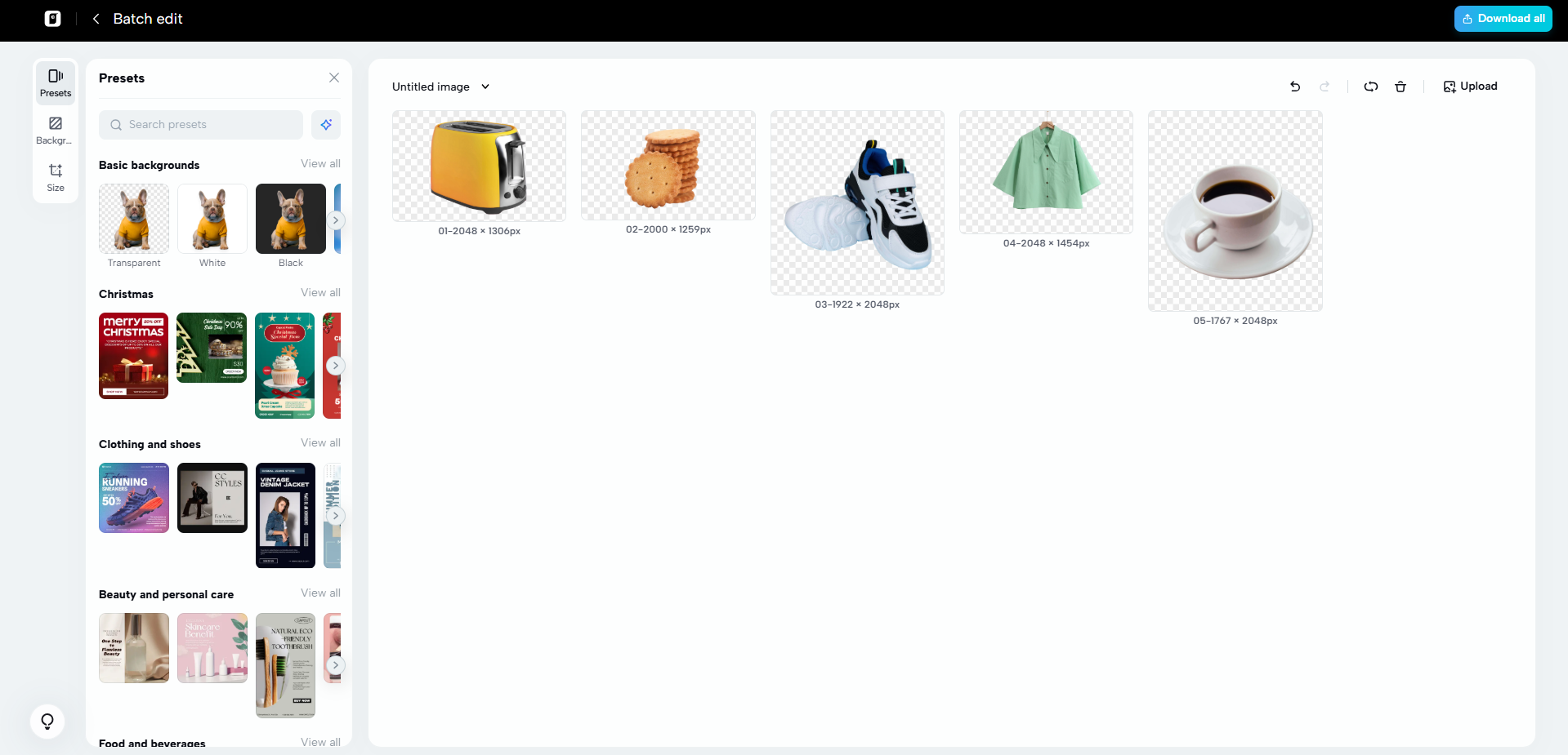 Edit images in bulk