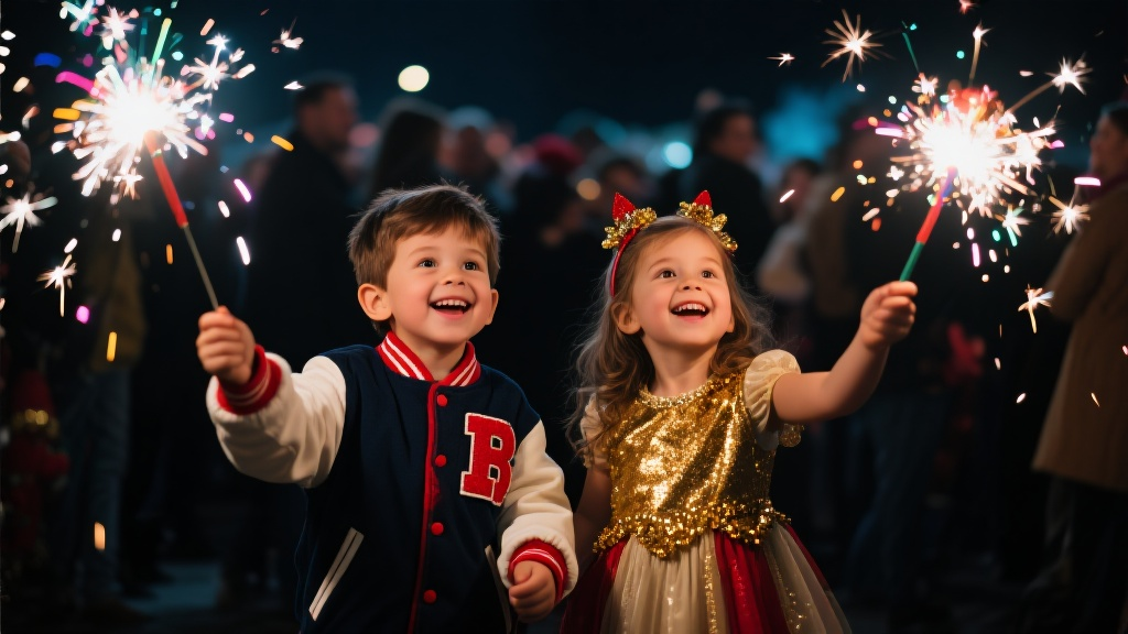 Outfit ideas for little children on New Year's Eve
