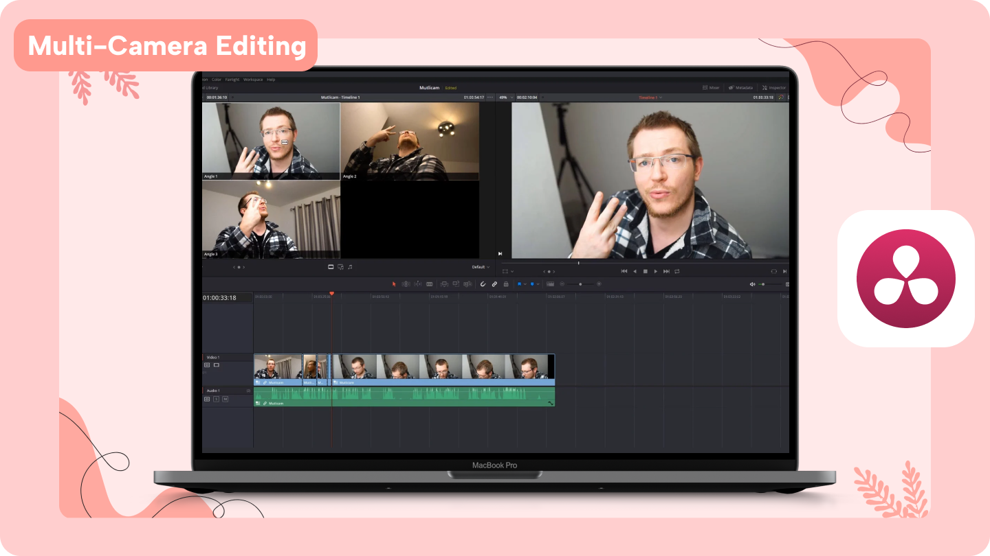 davinci giải quyết chỉnh sửa multicam