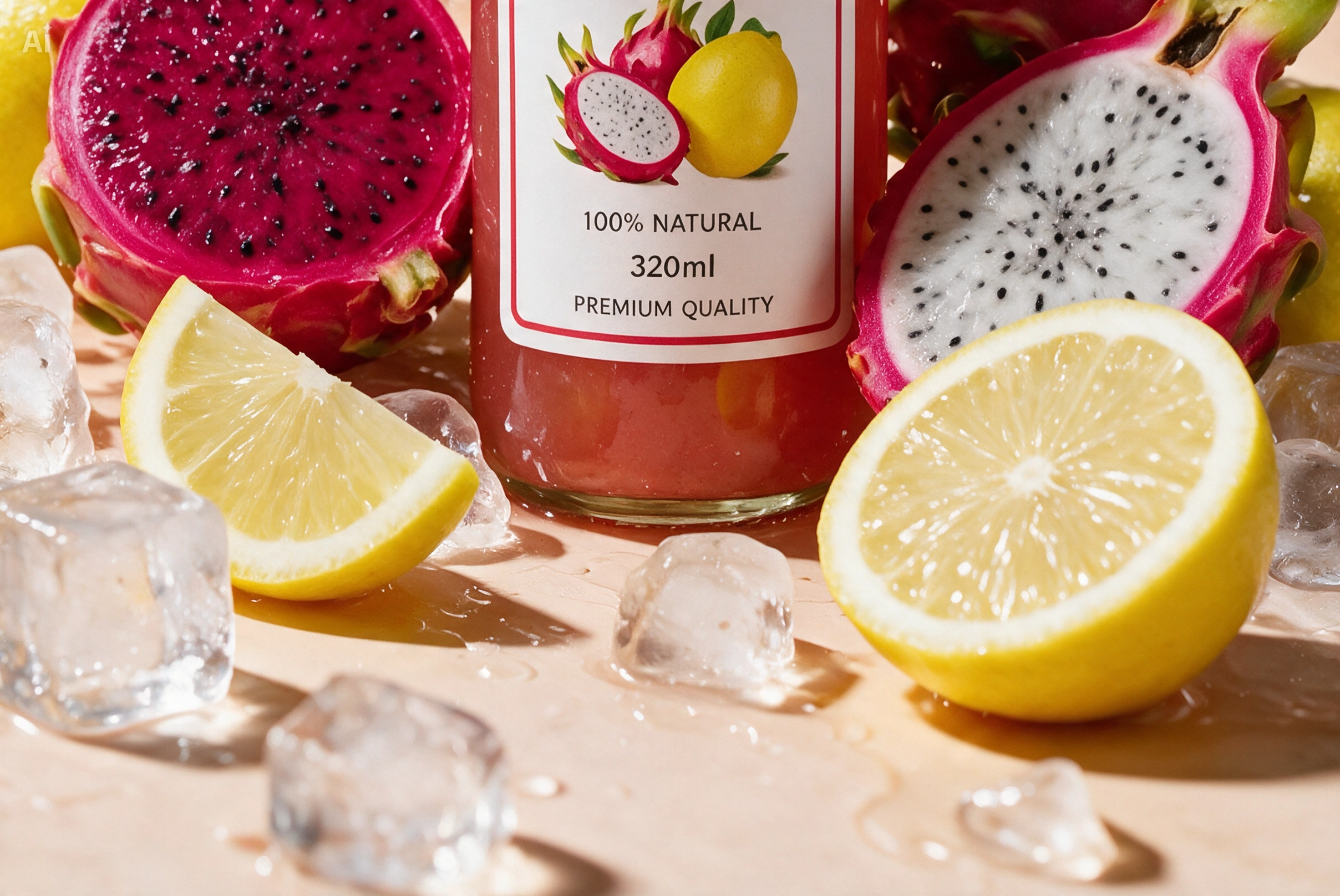 Seedance poster: Batch generation - dragon fruit juice batch ad