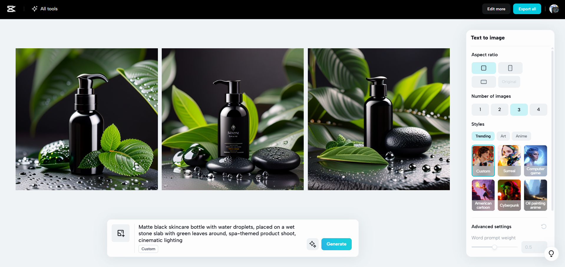 Antarmuka CapCut Web - cara yang lebih mudah untuk membuat gambar dengan AI