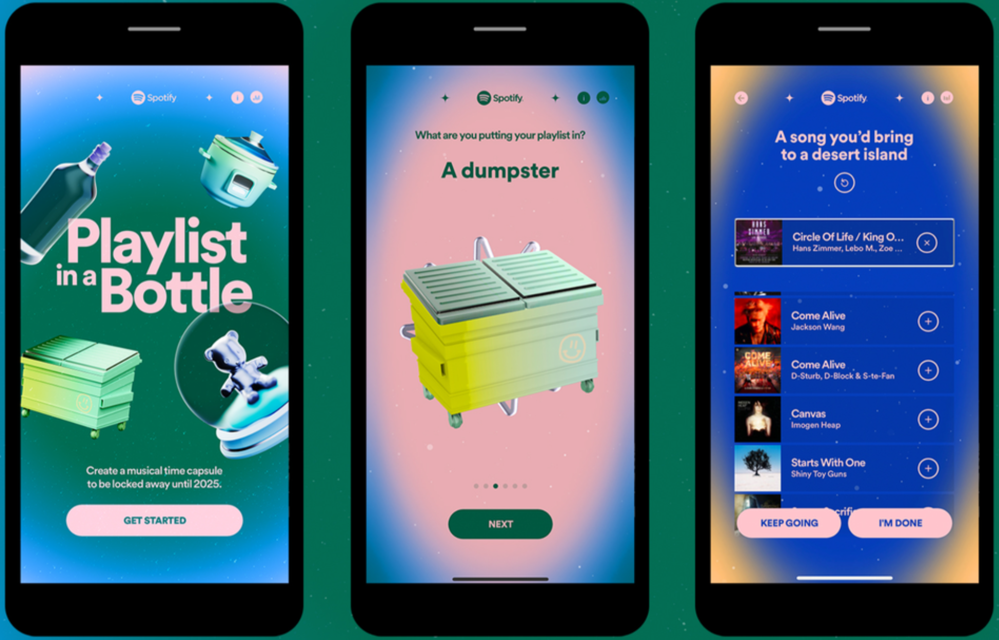 Montrant comment créer une bouteille Spotify sur mobile