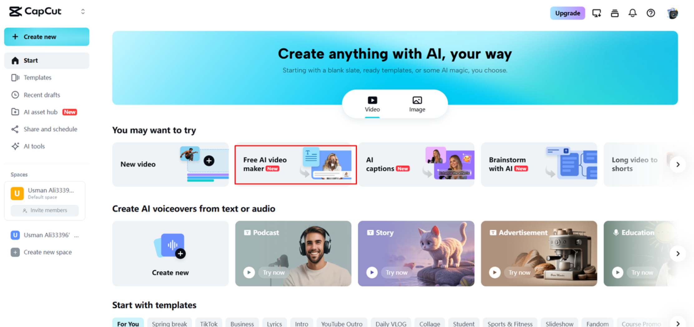 Buka pembuat video AI