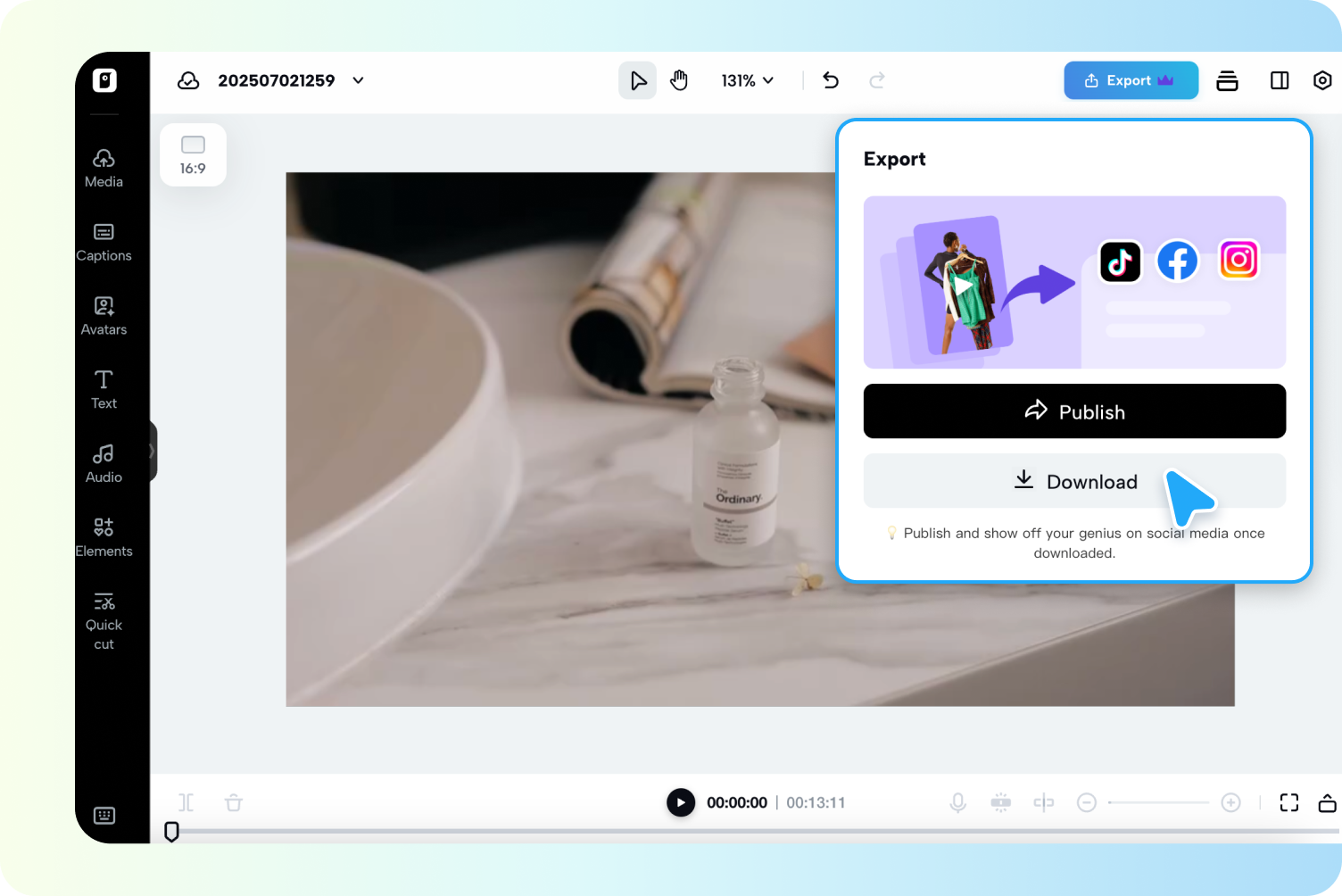 Export and share
