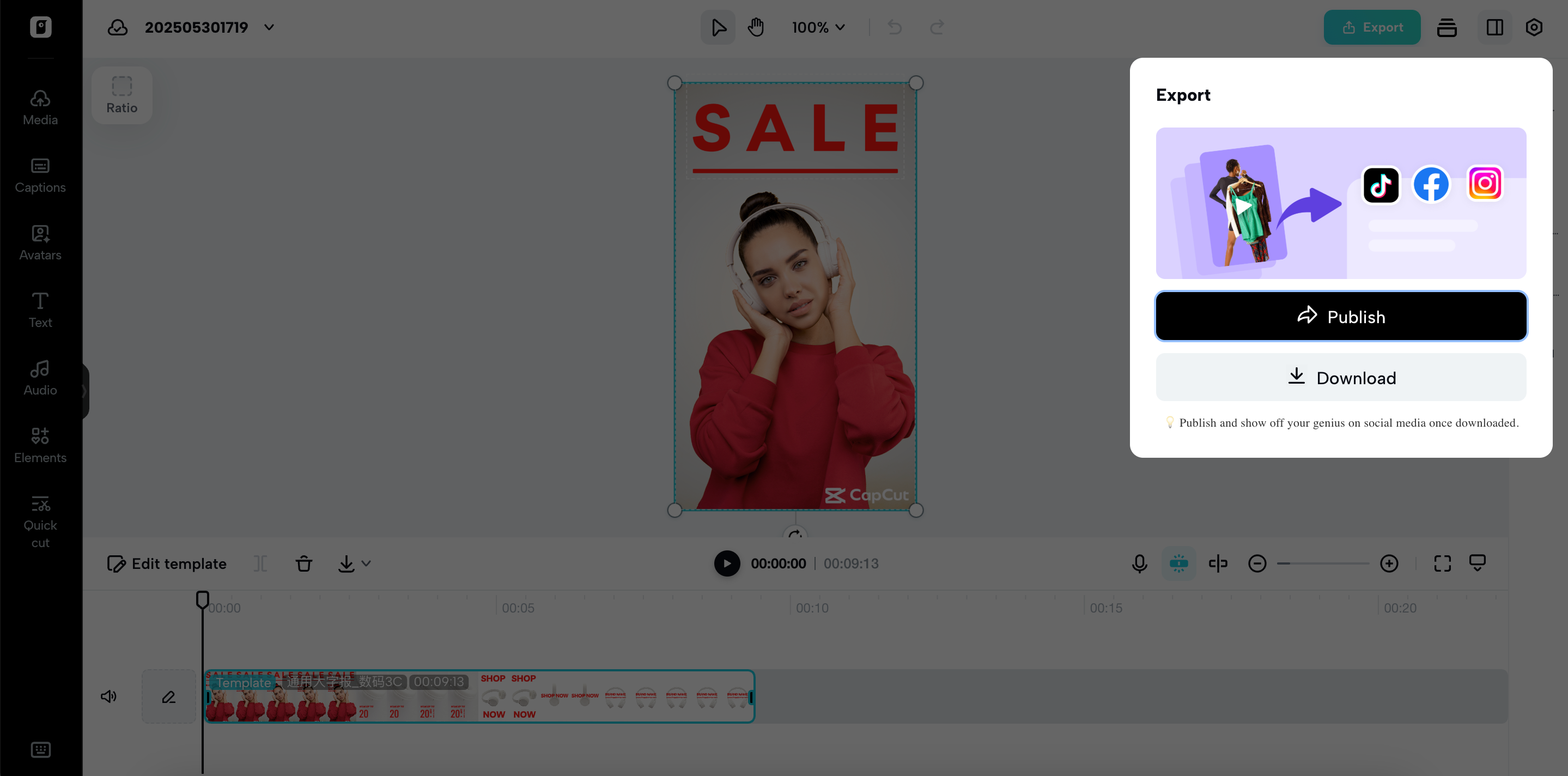 Export and share