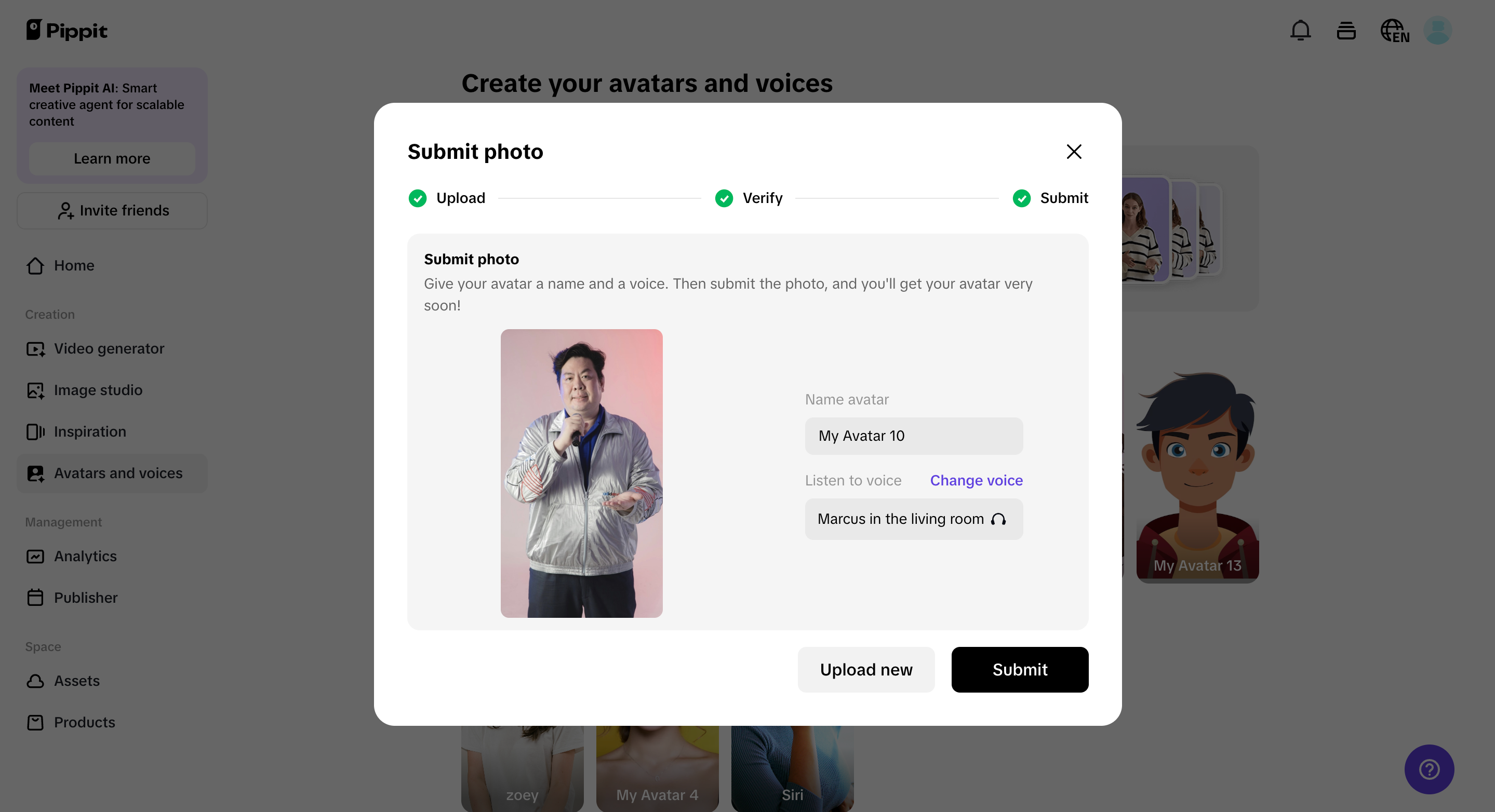 Set your avatar