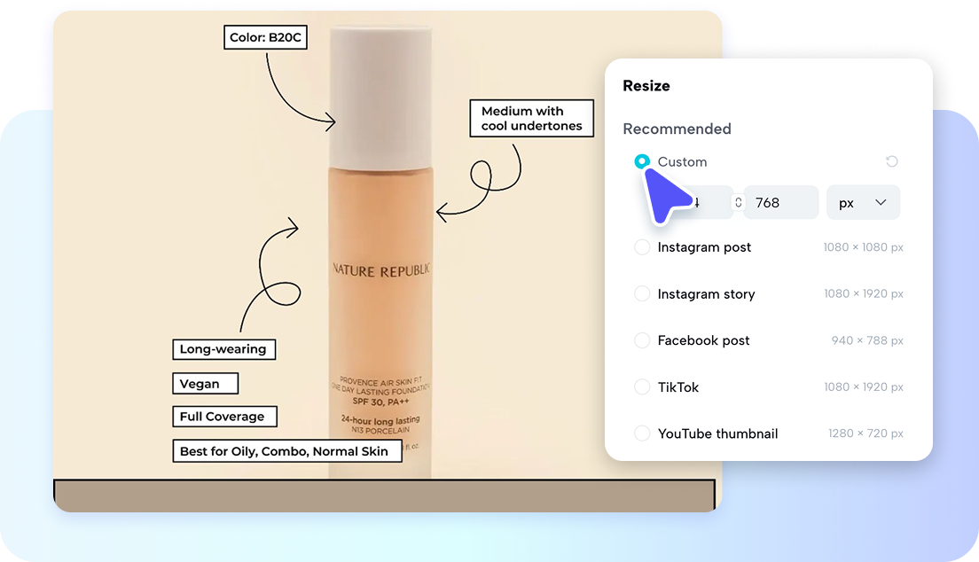 Edit and enhance your Pinterest Pins
