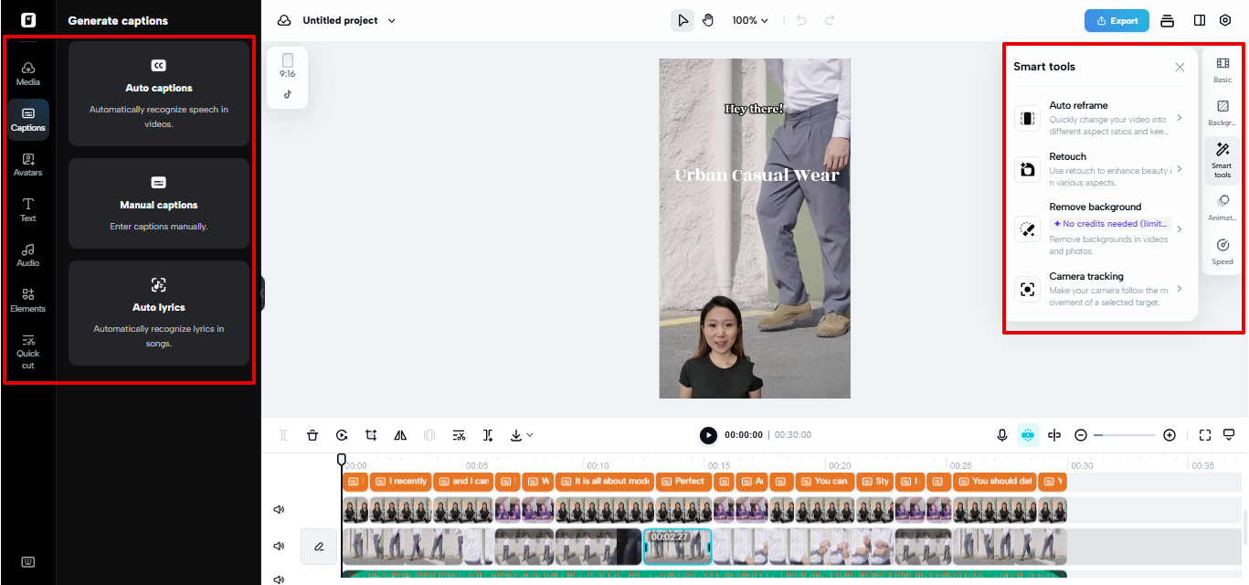 Video editor in Pippit