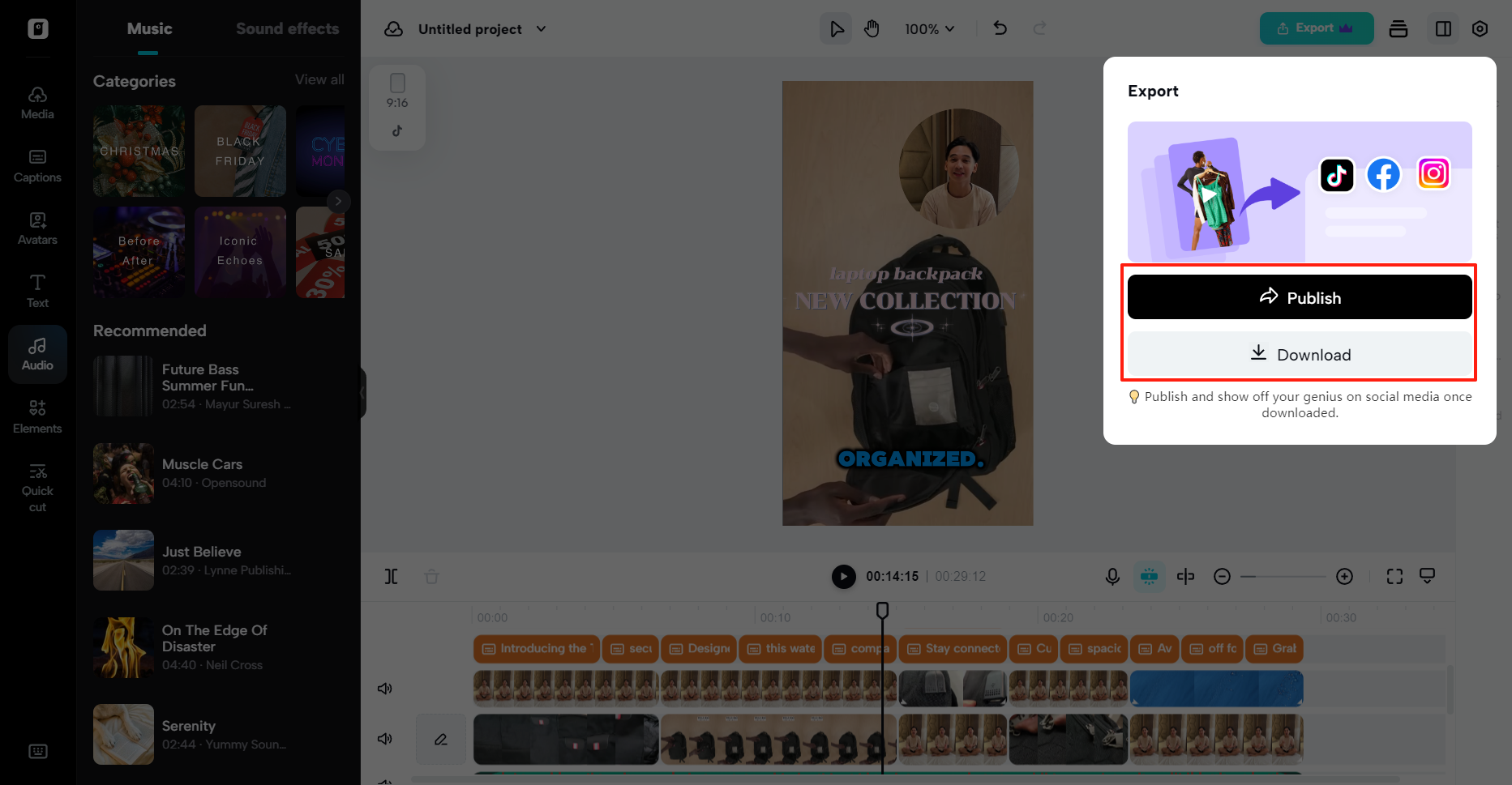 Export your video