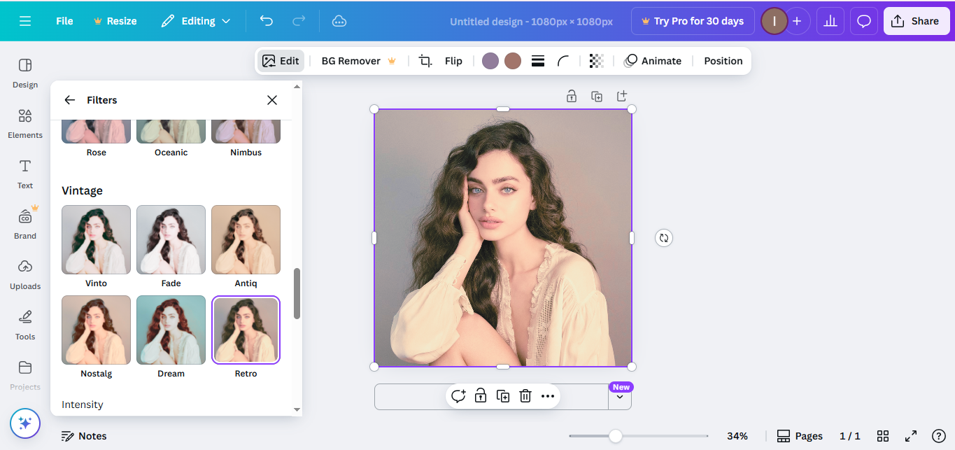 Canva - l'un des meilleurs éditeurs de photos vintage à considérer