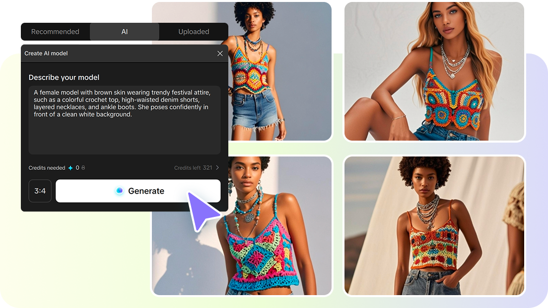 Custom model generation with CapCut's clothes swap AI tool