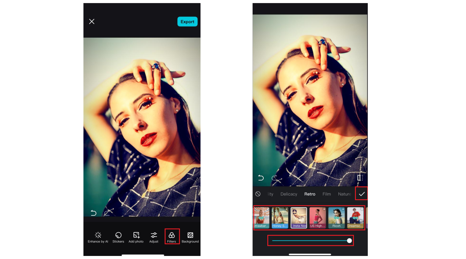 Apply photo filters