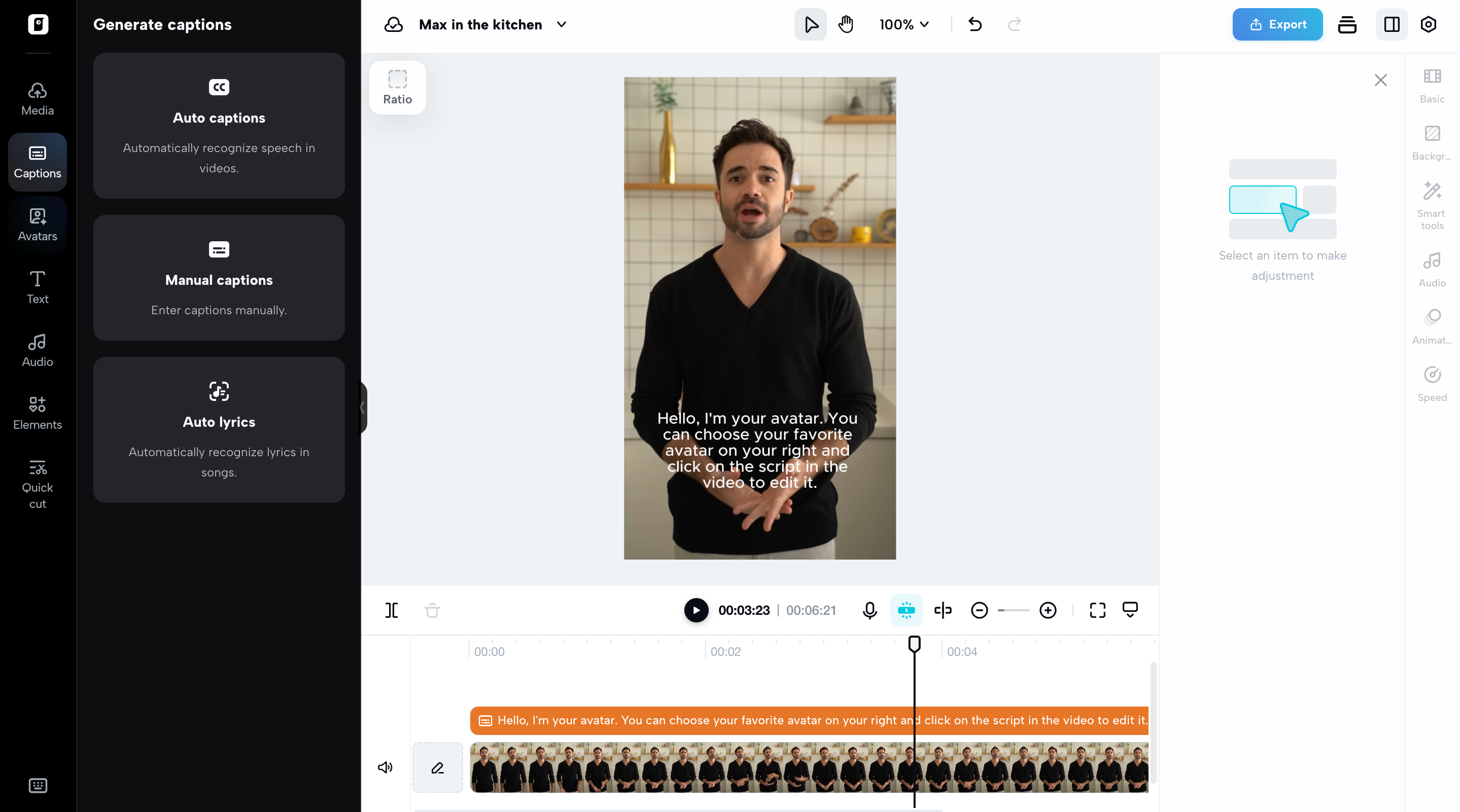 Auto captions