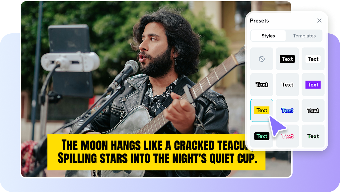 Editable captions